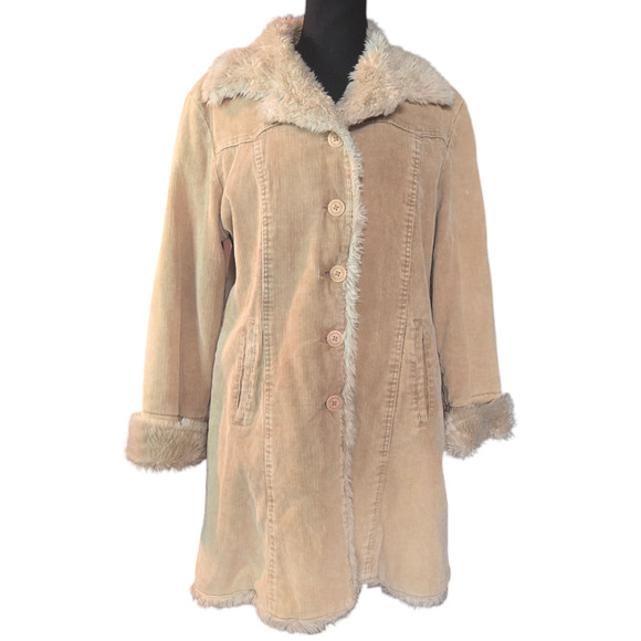 Steve Madden Corduroy Penny Lane Coat Size Large - Picture 1 of 10